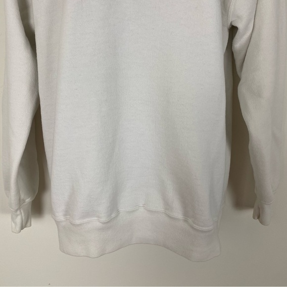 VINTAGE 80s KEDS SPORT White Crewneck Pullover Sweatshirt S/M Retro Athleisure - Picture 4 of 9